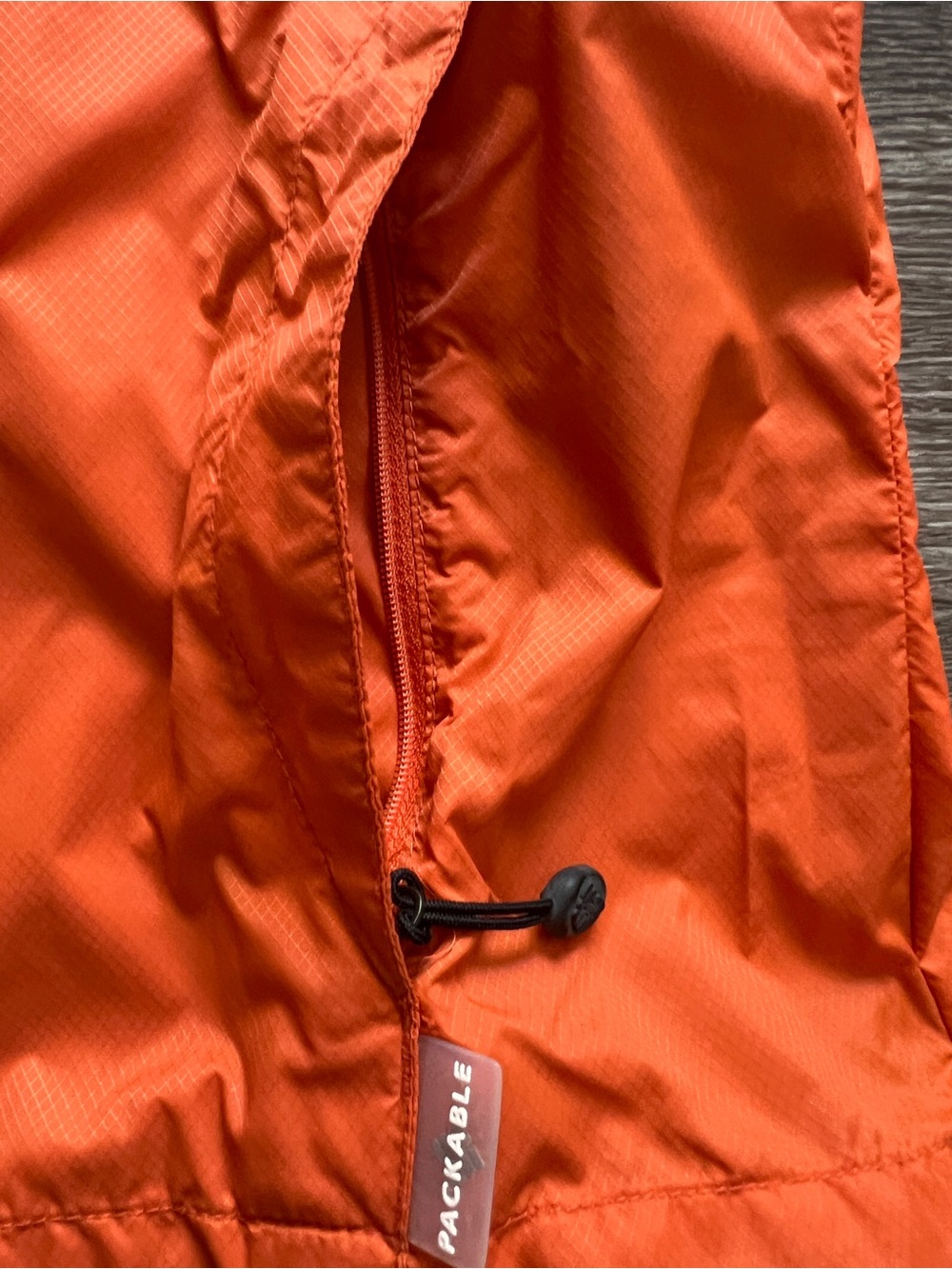 Columbia Orange Packable Pullover 1/2 zip Windbreaker - Picture 4 of 8